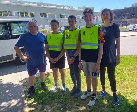 Udeleženci na tekmovanju z mentorjema